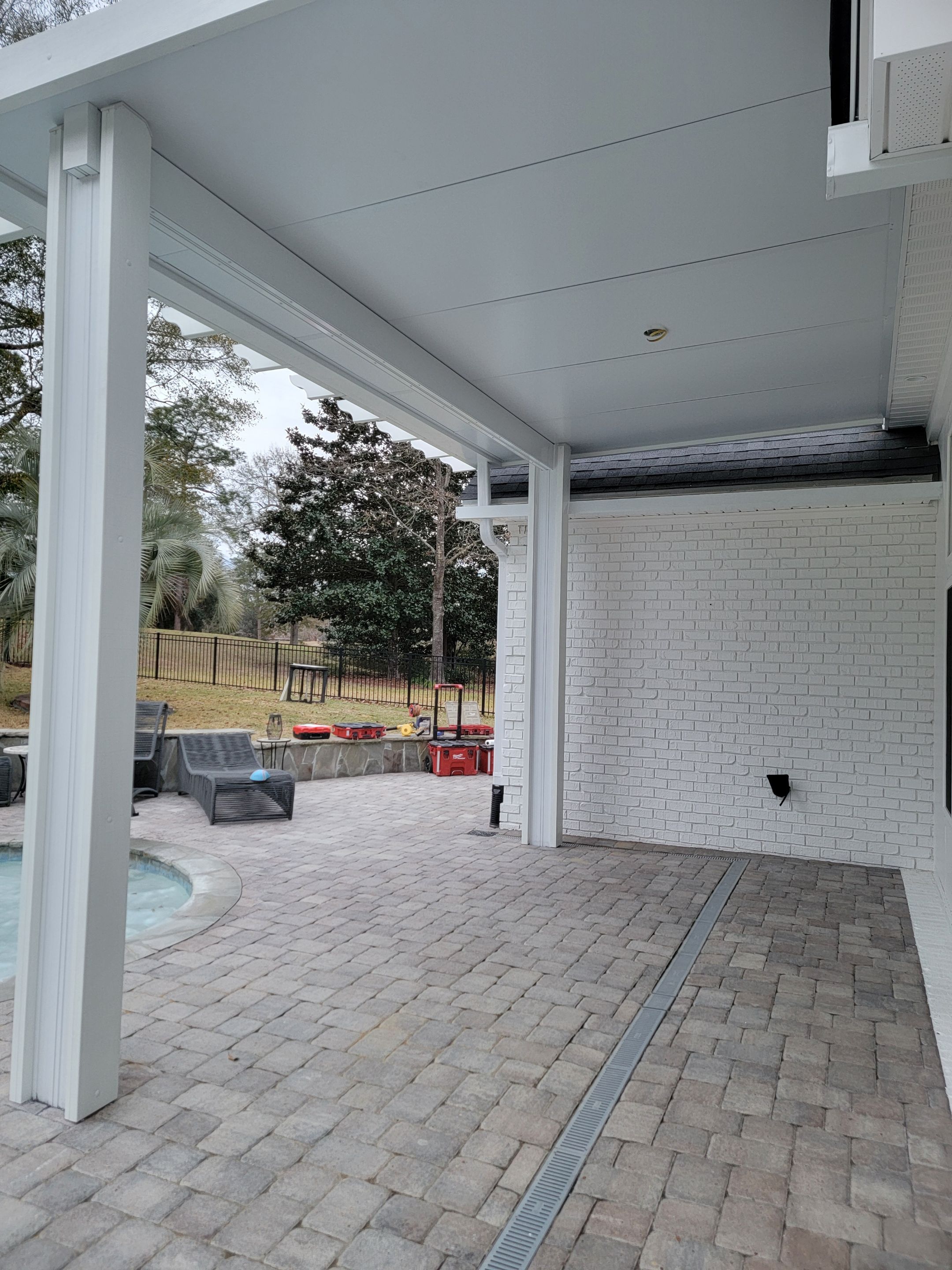 Spanish Fort Pergola Using Colorbeam by Titan Sunrooms