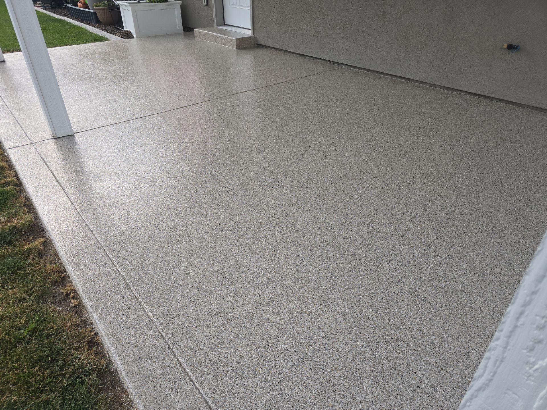 Yakima Patio Refinishing With Stone Marble Hybrid Concrete Coating by Croc Coatings, LLC