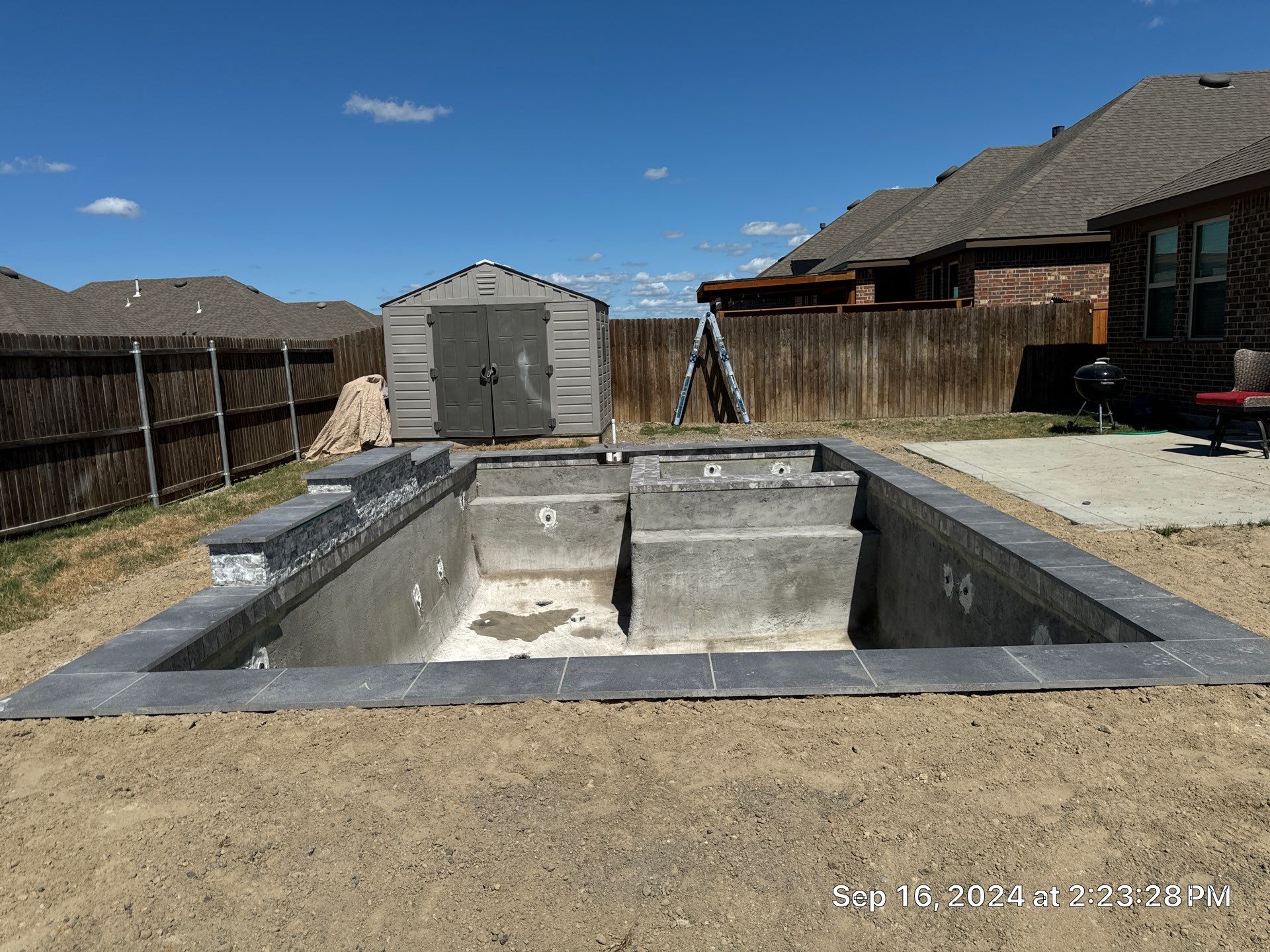Geometric Pool with Contrasting Paver Deck by Pinnacle Pools and Spas - DFW