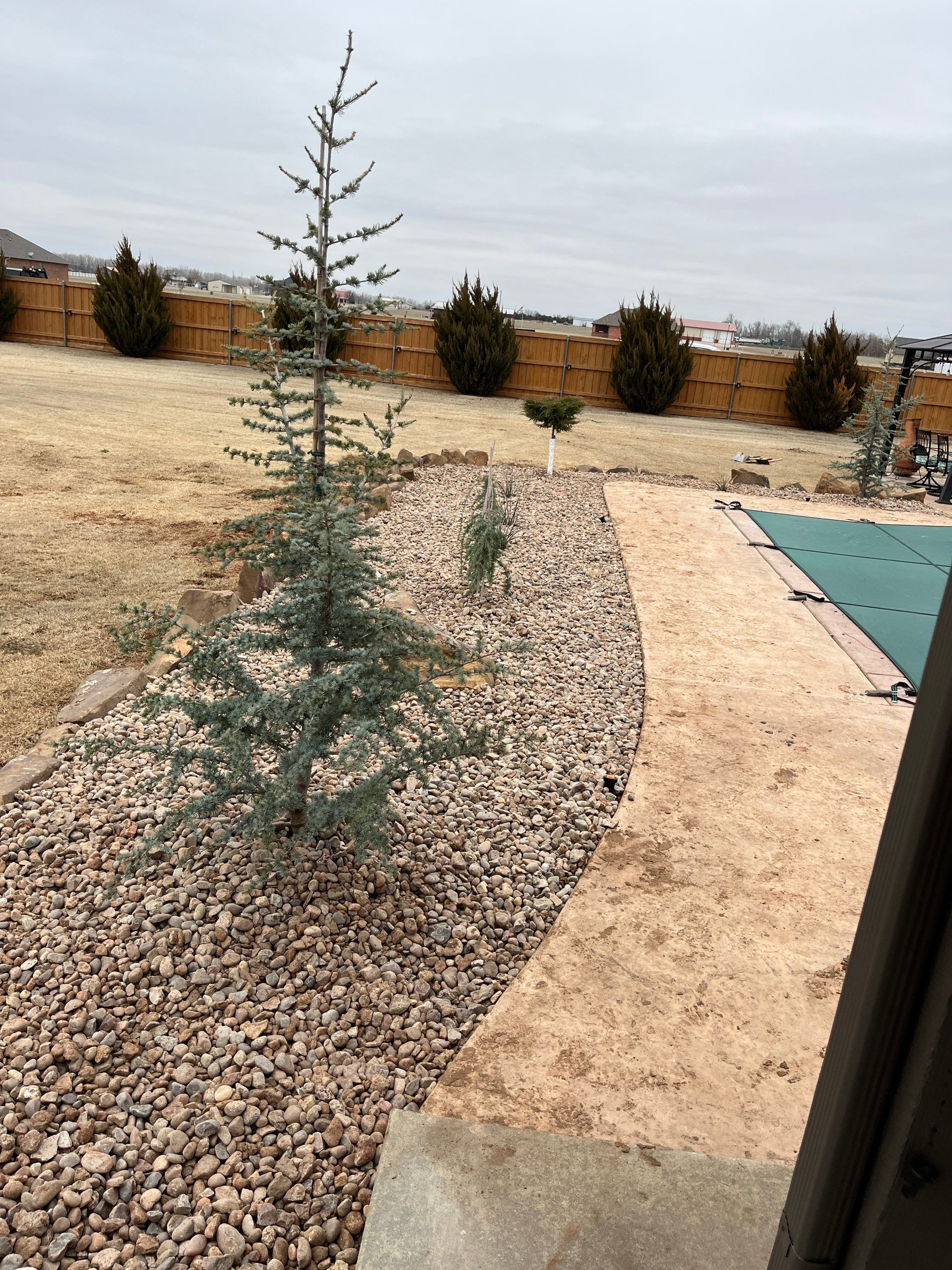 Landscape installation w/ irrigation and landscape lighting by Clays Services Inc
