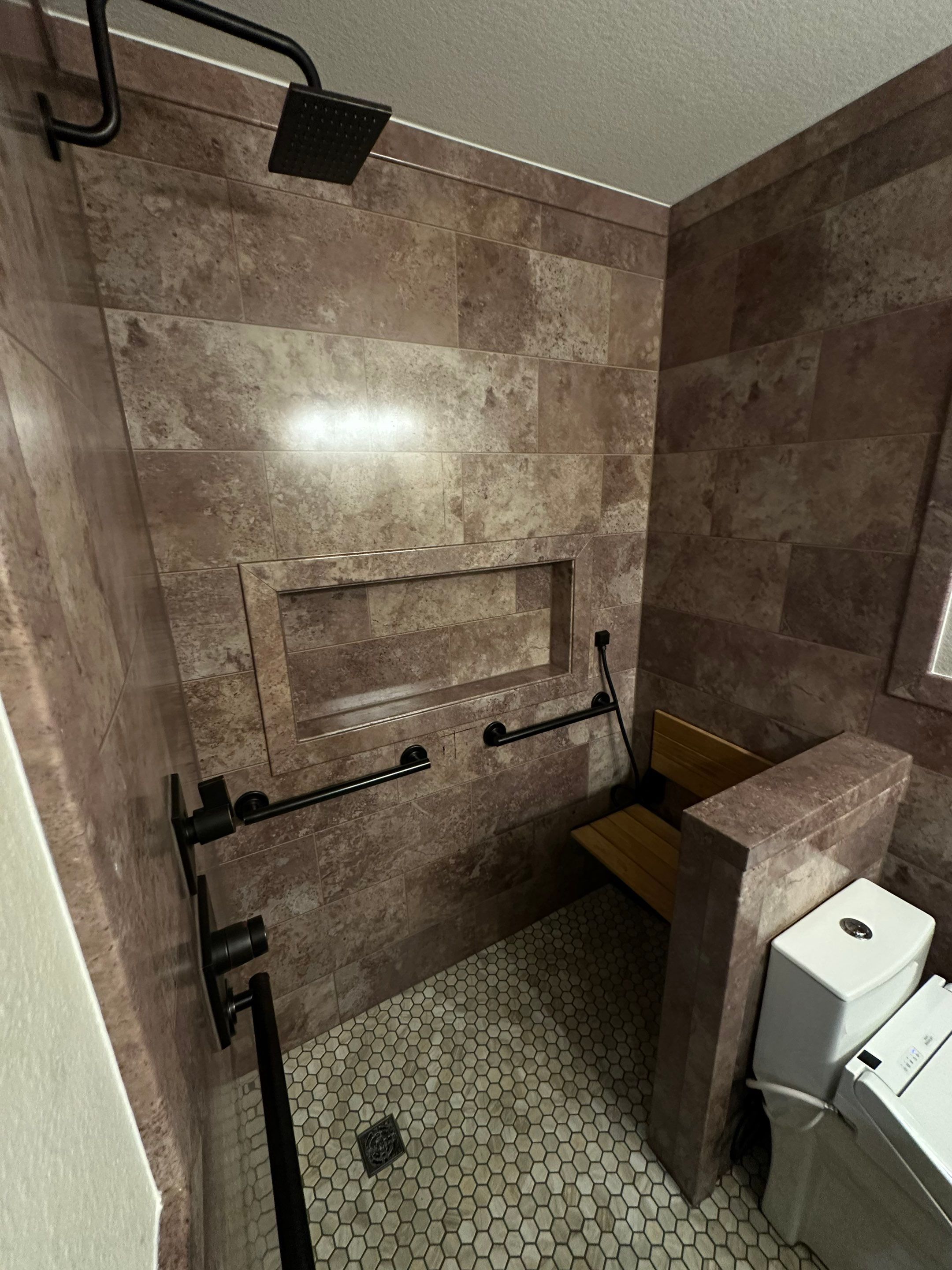 Tub to walk-in shower in Del Valle, 78617 by Lane Lauritsen - The Hill Country, Texas