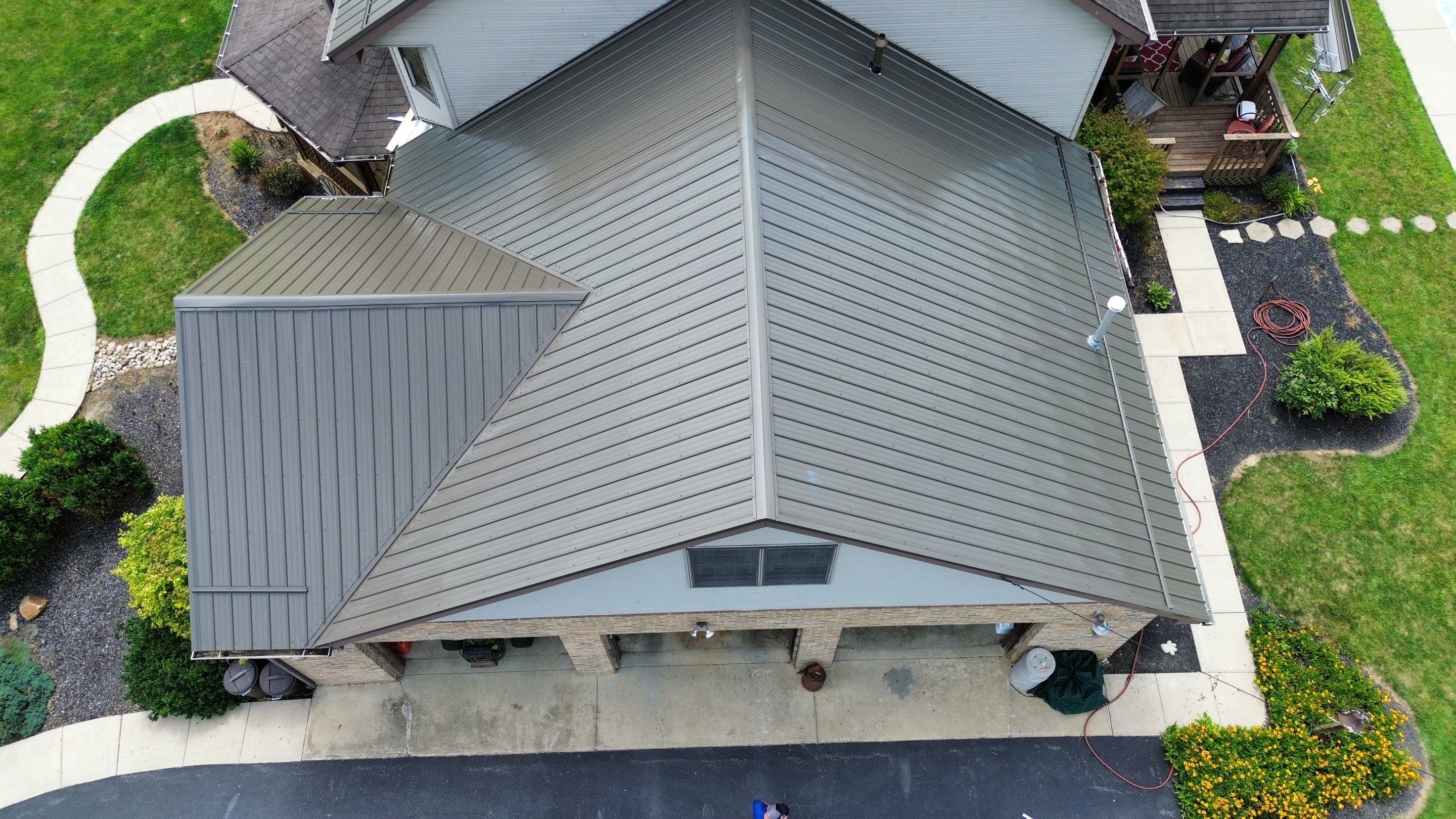Residential Roofing Installation using Performance Panel Metal - Burnished Slate by RoofX 