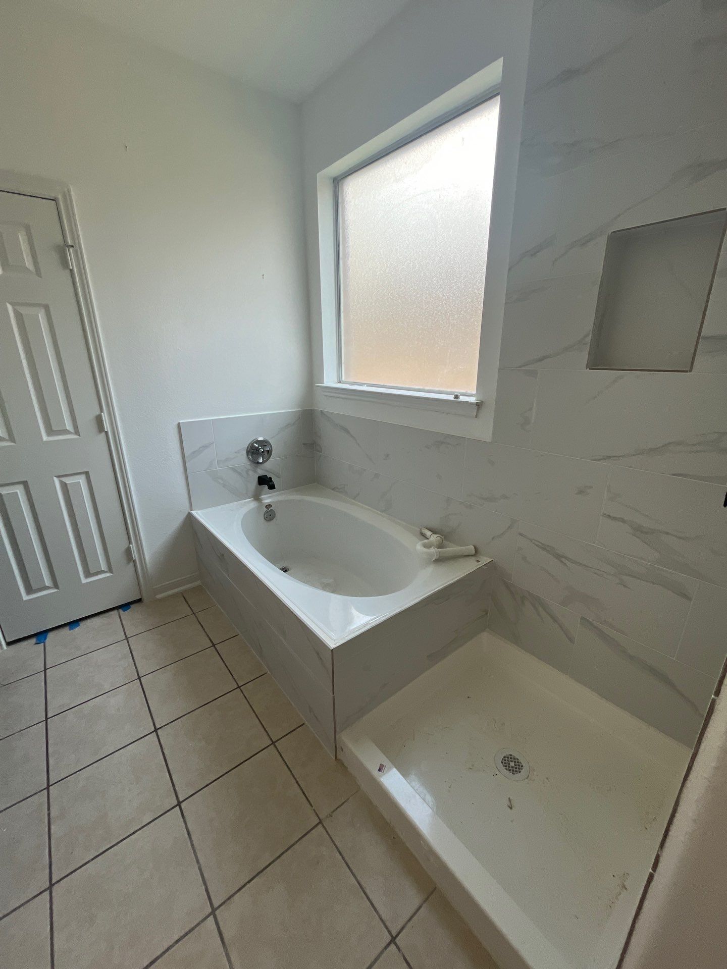 Bathroom Remodel using Water mitigation equipment by L&T General Contractors and Restoration INC