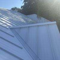 .032 Aluminum 1.5" Mechanical Seam Regal White  by Total Roofing System The Metal Roof Experts