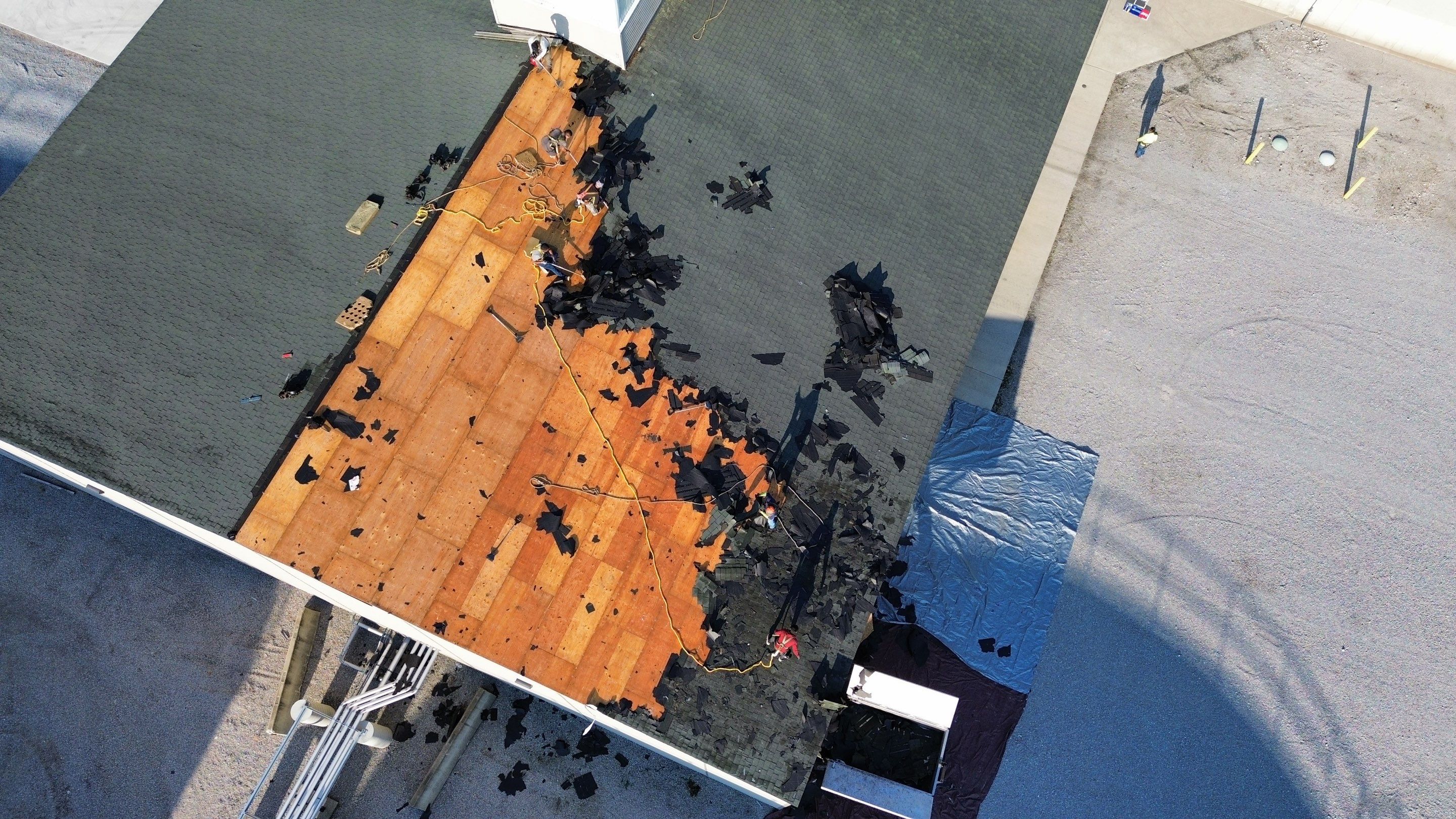 Commercial Roofing Installation using Timberline HDZ Shingles - Hunter Green by RoofX 