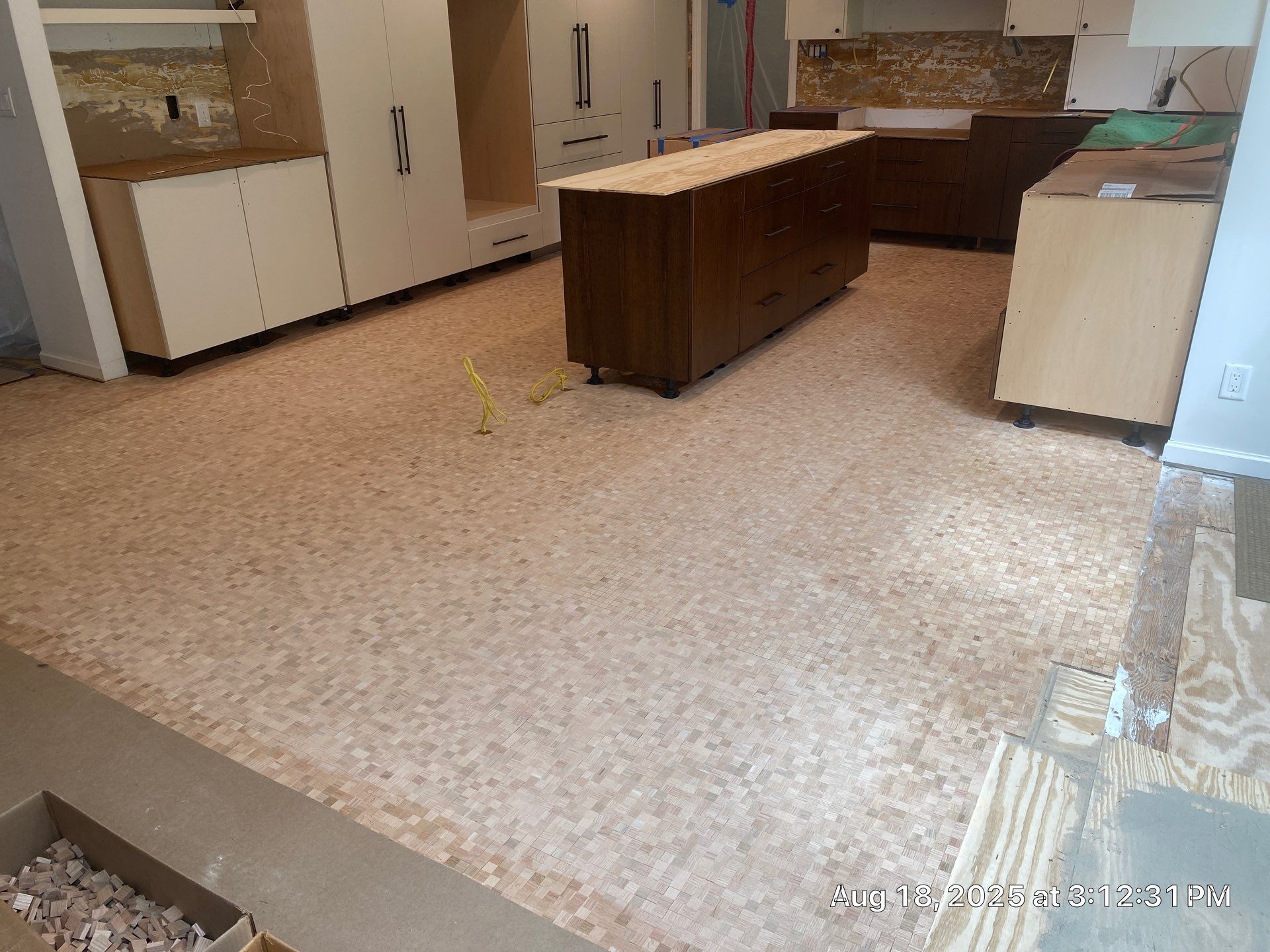 UNIQUE MID CENTURY MODERN Square Wood Tile Floor by RTBaldwin Hardwood Floors