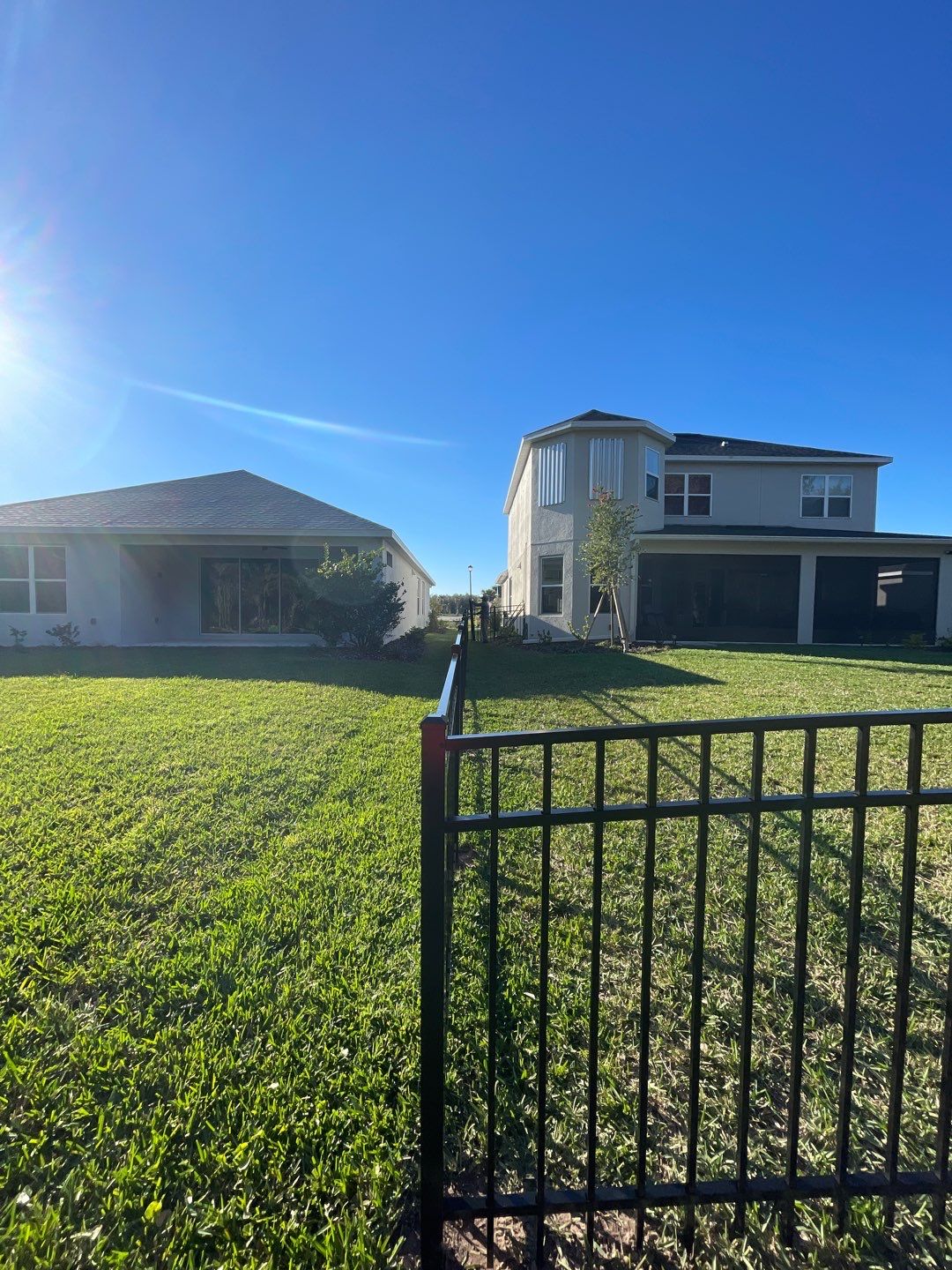 Aluminum Fence Installation using Black 3 Rail Aluminum Fence by Asap fence and gates, LLC