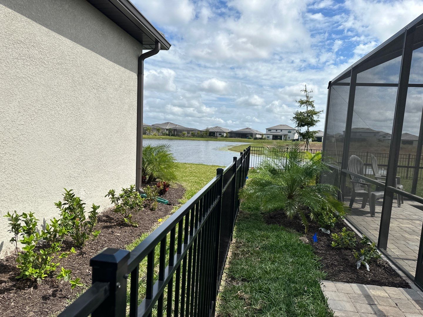Aluminum Fence Installation using Black 3 Rail Aluminum Fence by Asap fence and gates, LLC
