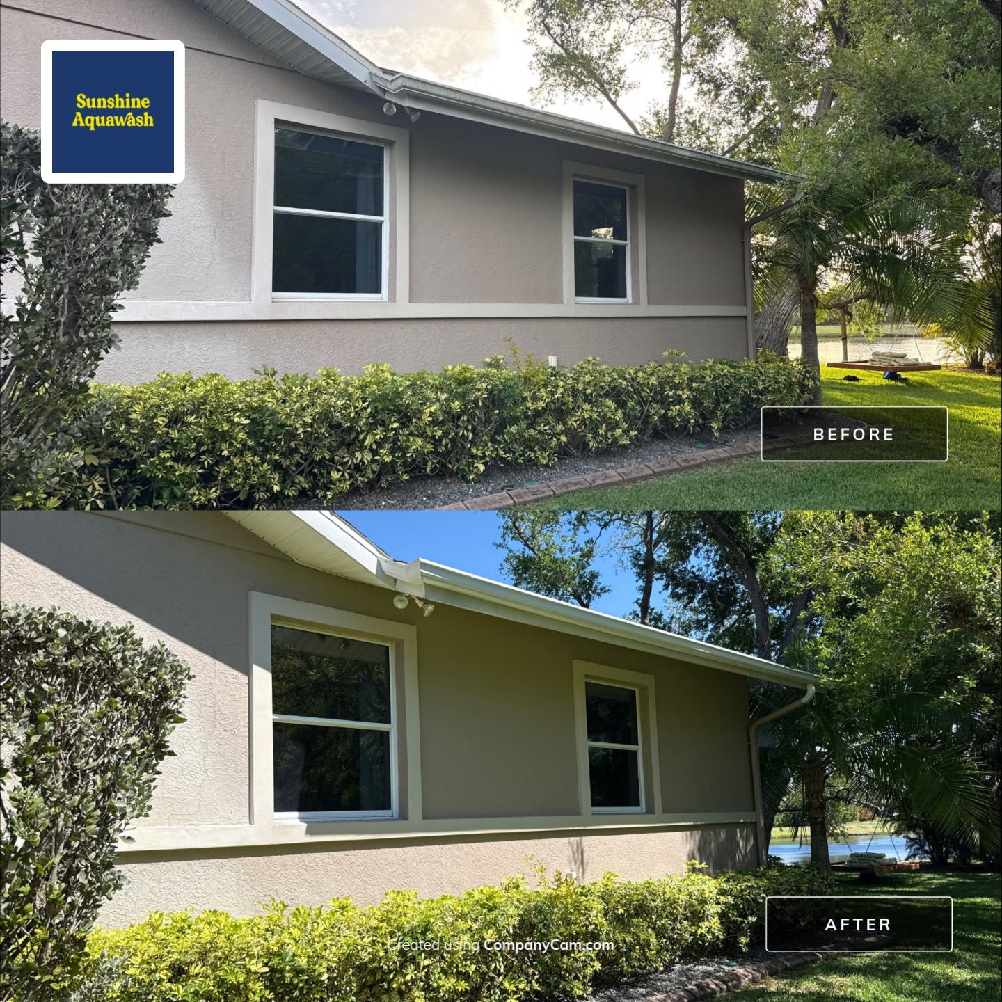 Large House Wash & Pool Cage Cleaning with Heavy Mud Dauber Nest Removal – Bradenton, FL 34209 by Sunshine AquaWash