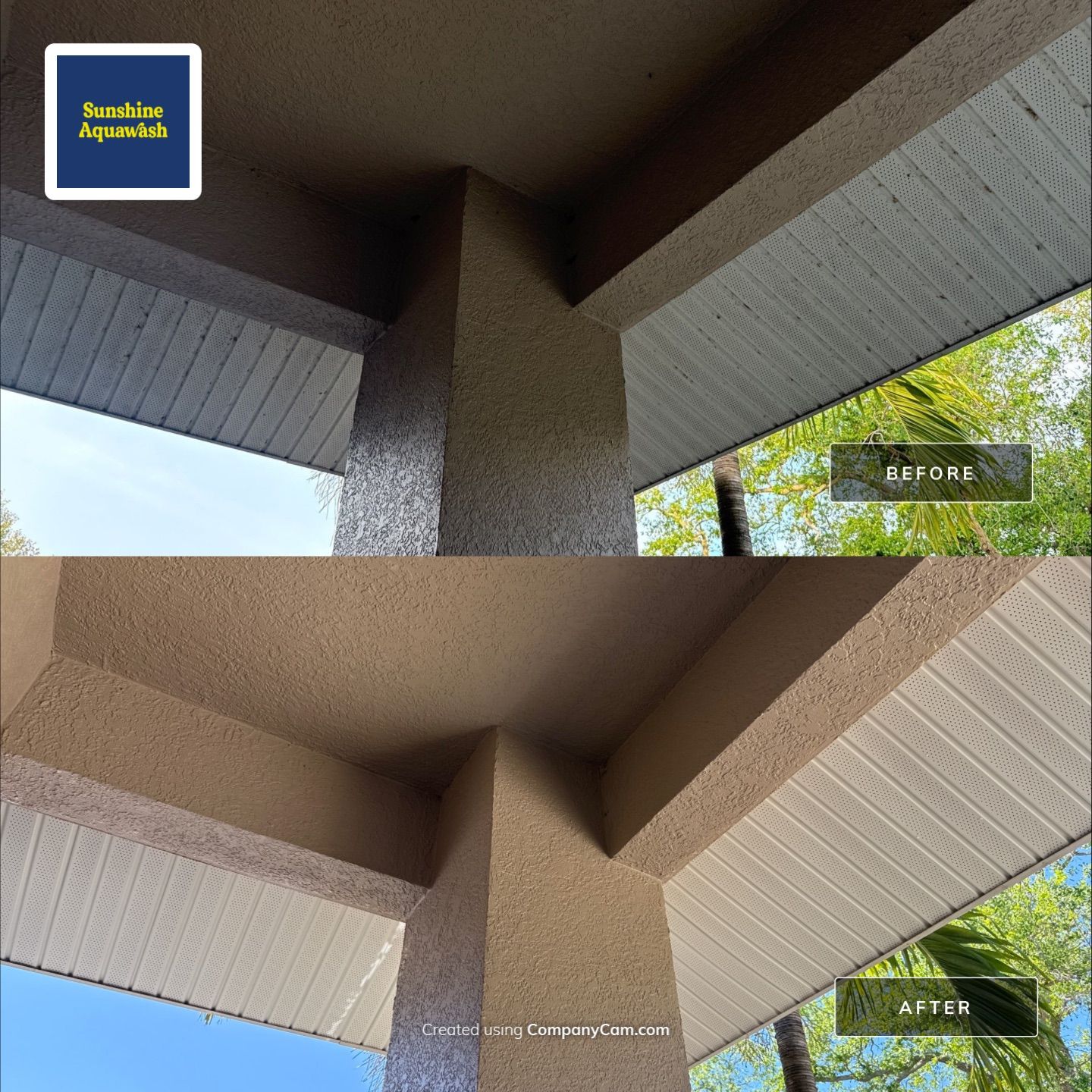 Large House Wash & Pool Cage Cleaning with Heavy Mud Dauber Nest Removal – Bradenton, FL 34209 by Sunshine AquaWash