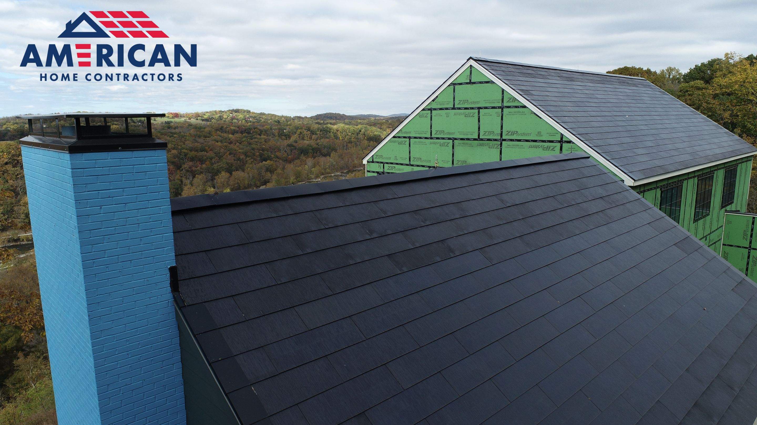 Roof Installation using Tesla Solar Roof V3 by American Home Contractors