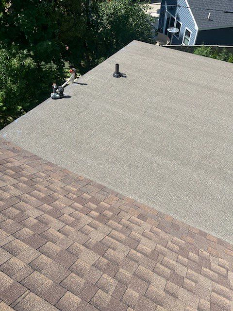 Residential Low Slope Roof using GAF Liberty SBS (Low Slope) - (Color: Weathered Wood) by Acme Exteriors