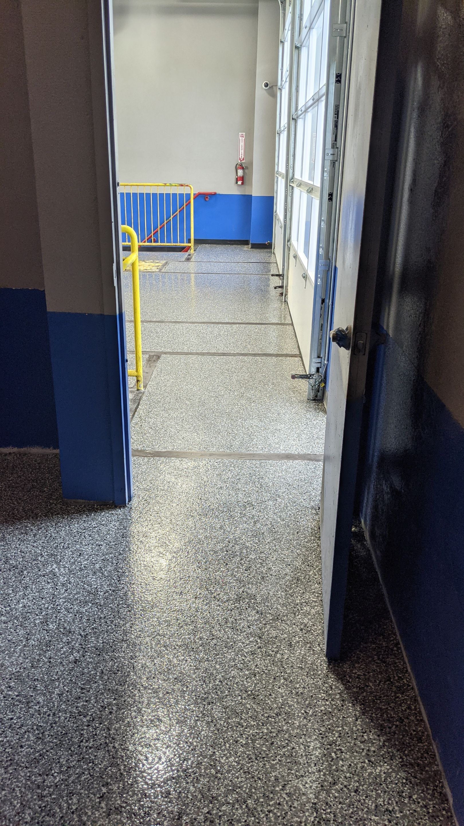 Commercial Floor Transformation using Slate Stone by Croc Coatings, LLC