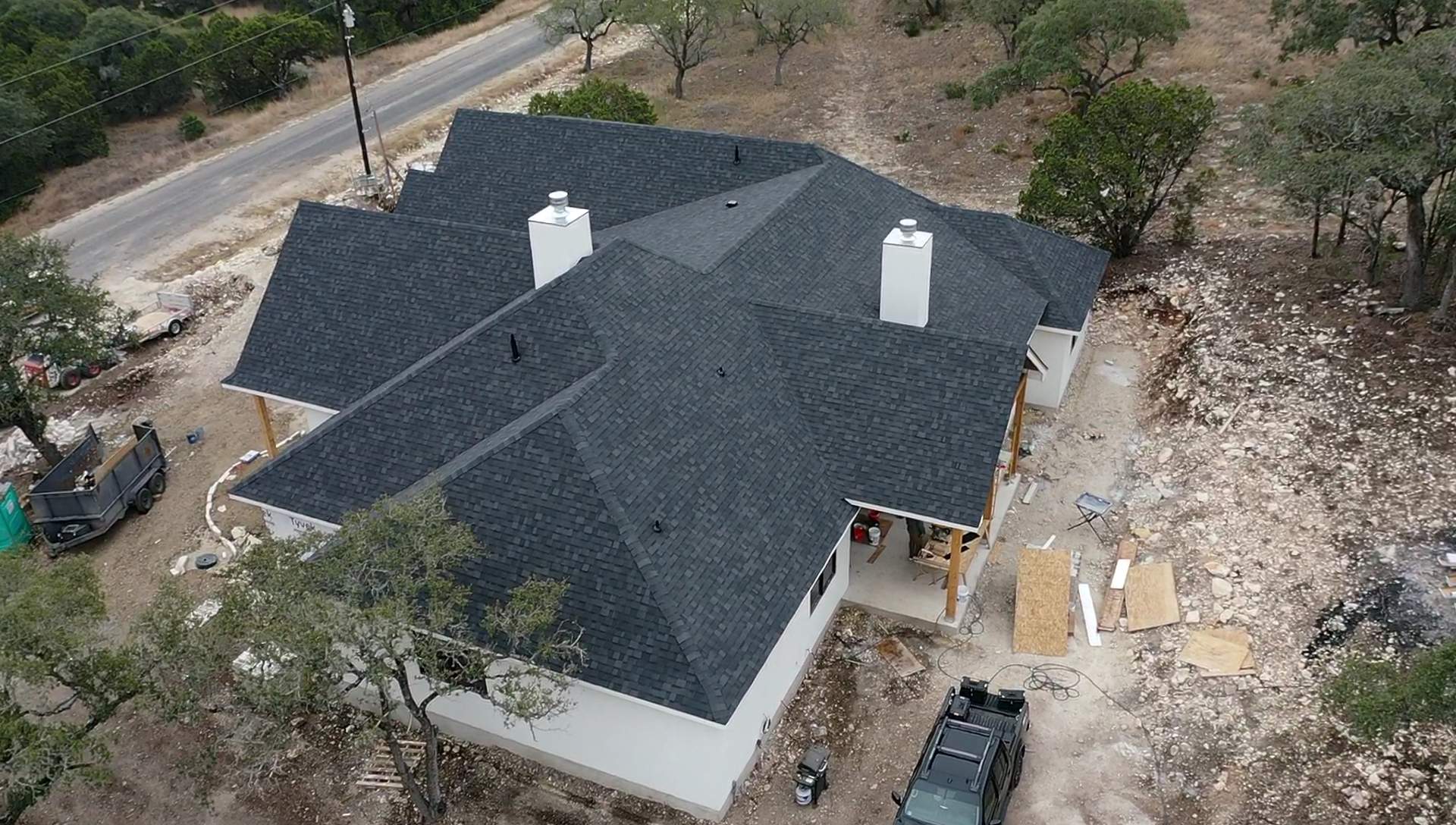 New Home Construction using Owens Corning 30 year Architectural Shingles by Premier Roofing and Contracting
