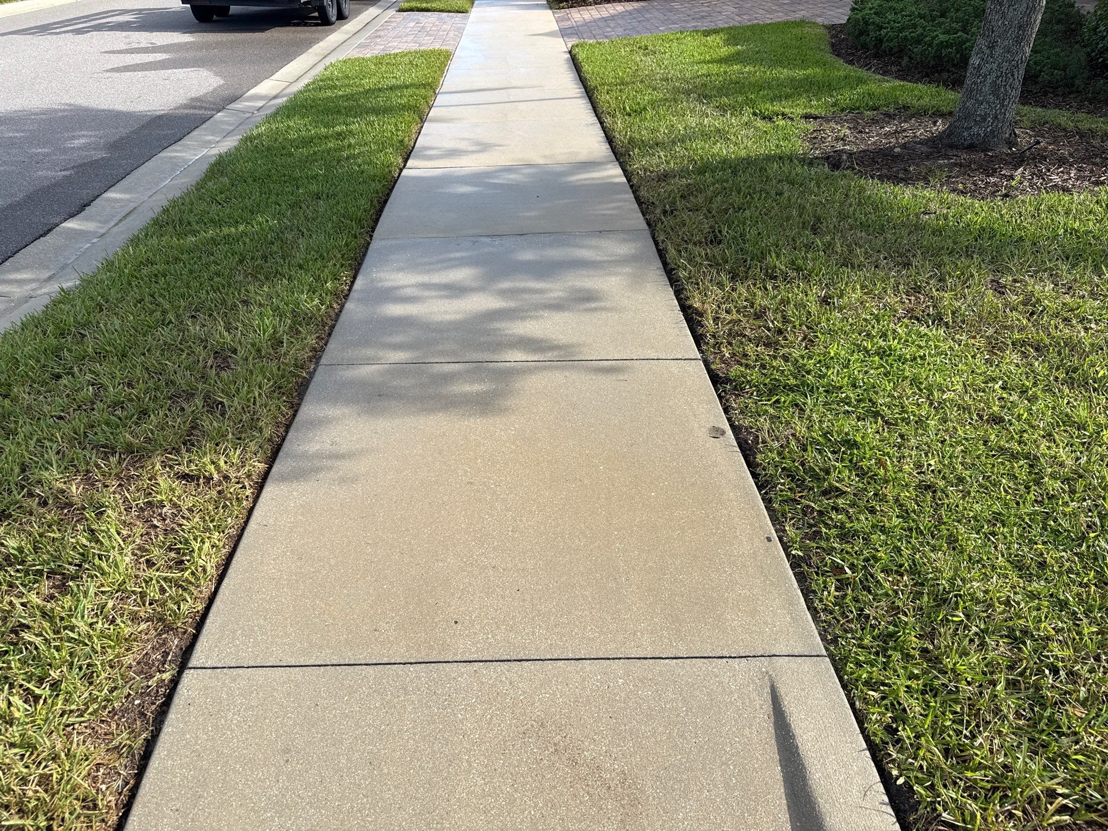 Paver Driveway & Sidewalk Cleaning – Del Webb Community, Lakewood Ranch, FL by Sunshine AquaWash