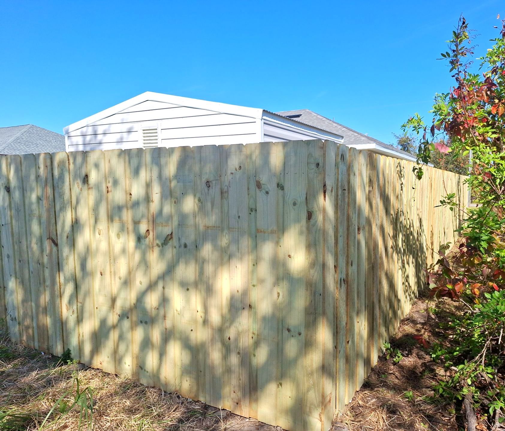 Wood Fence Installation using 6Ft Pressure Treated Wood Board On Board Privacy Fence by Asap fence and gates, LLC