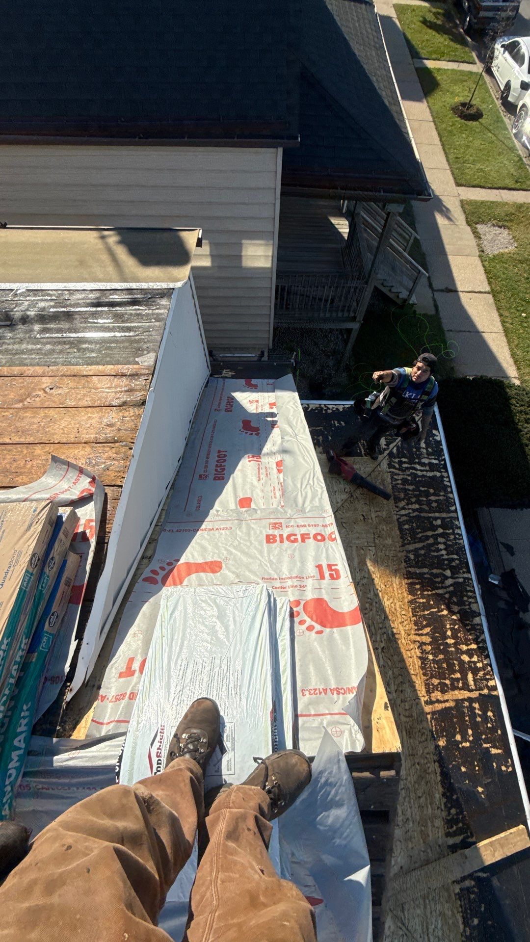 Roof replacement and interior repair by wind damage by Just Brilliant Restoration JBR