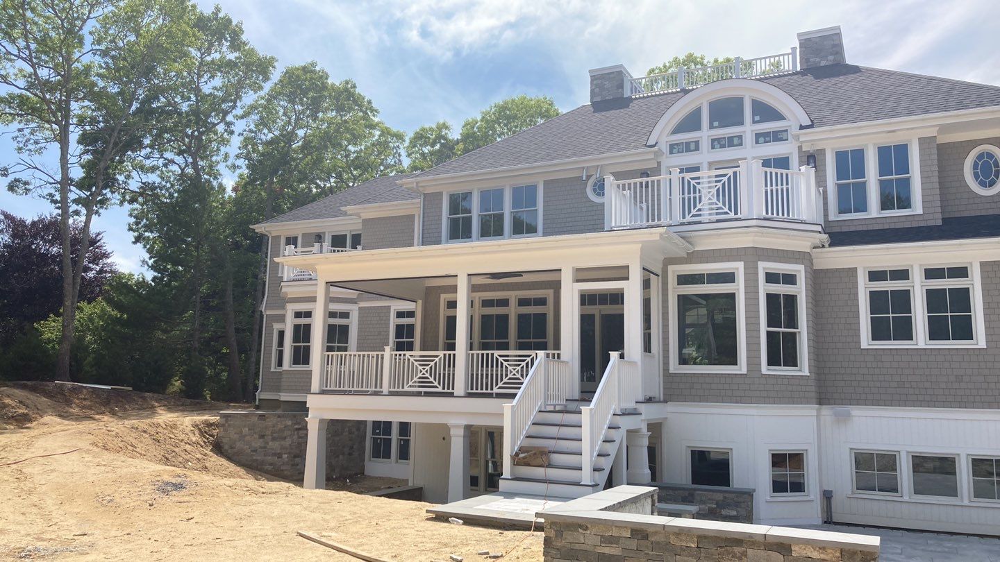 Gutter Installation using 6" Half Round Aluminum Gutter in New Seabury, MA by Gutter Pro Enterprises