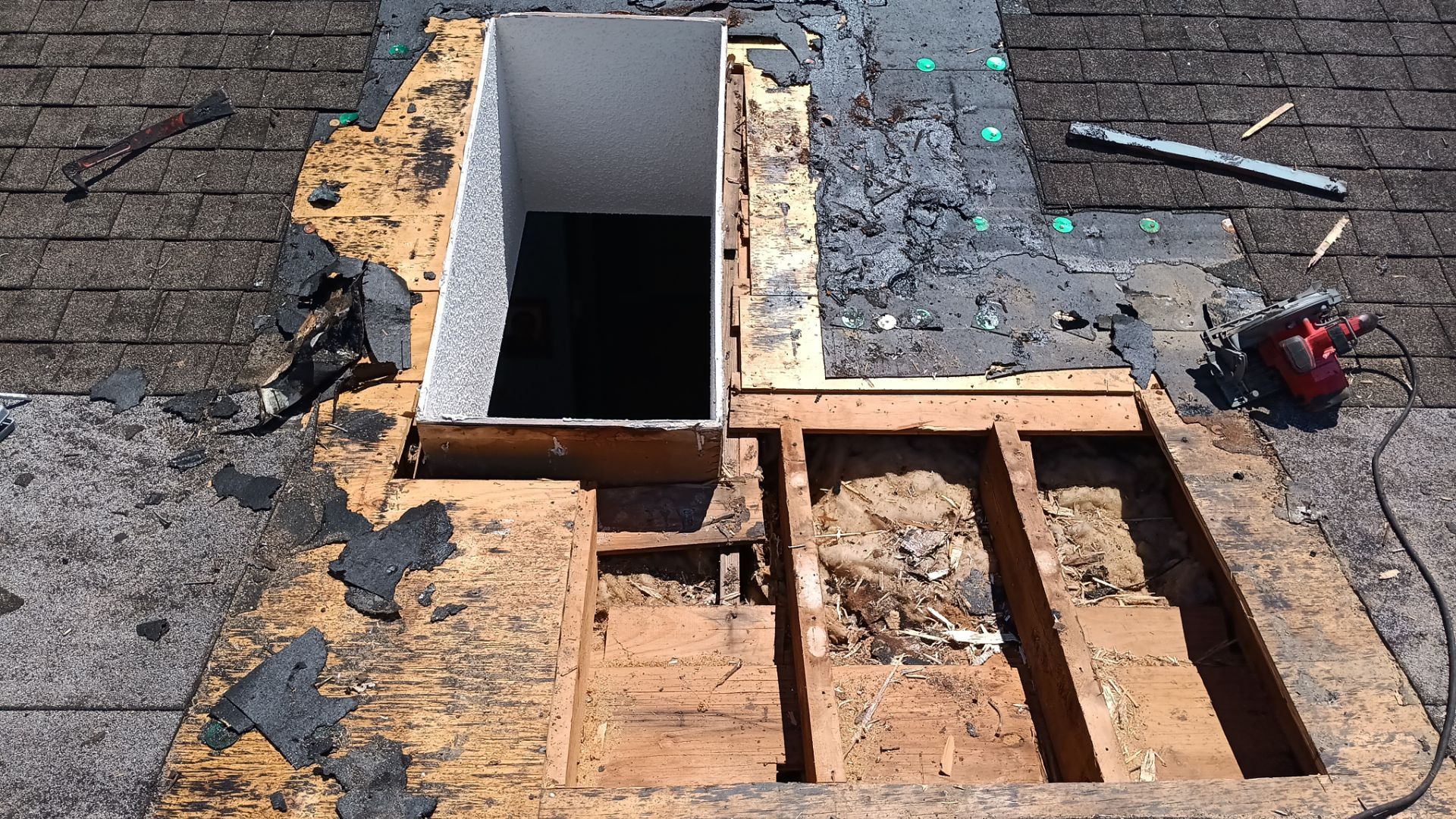 REPLACE NON APPROVED SKYLIGHT ALONG WITH CLOGED GUTTER by Morton Roofing, Inc.