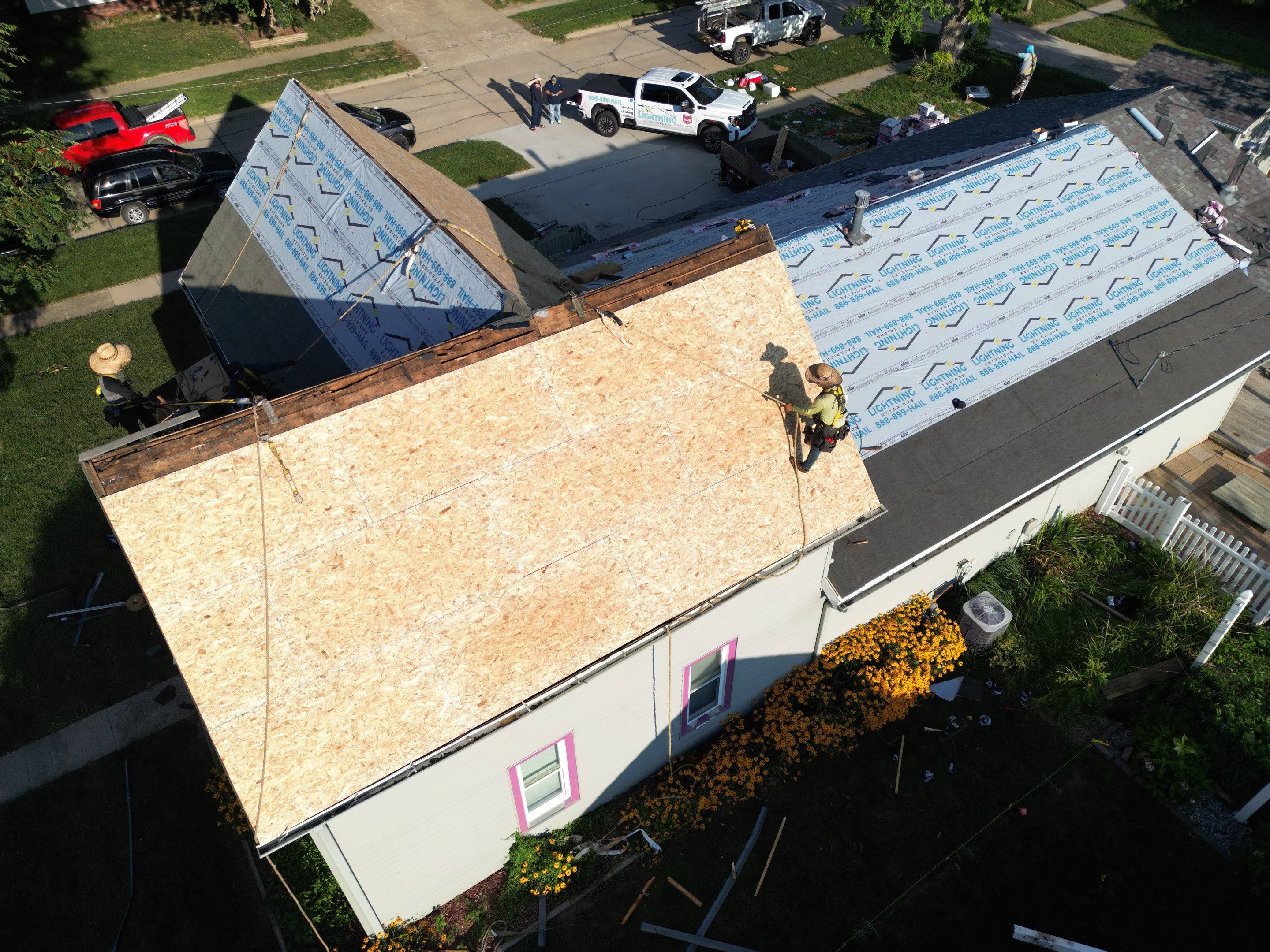 Residential Roofing Installation using Owens Corning Duration Colonial Slate by Lightning Exteriors