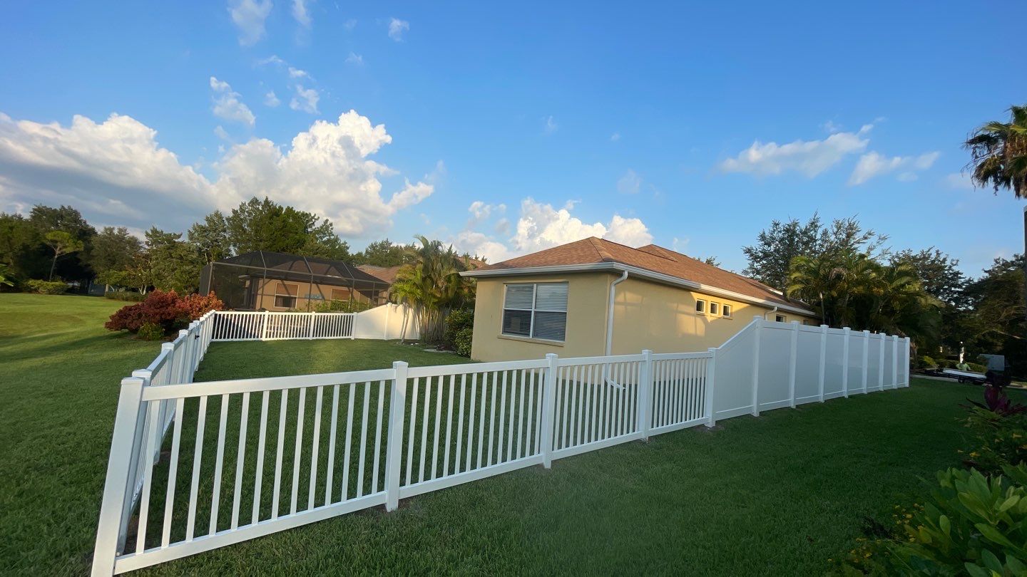 Lakewood Ranch, FL White Vinyl Privacy & Picket Fence by Asap fence and gates, LLC