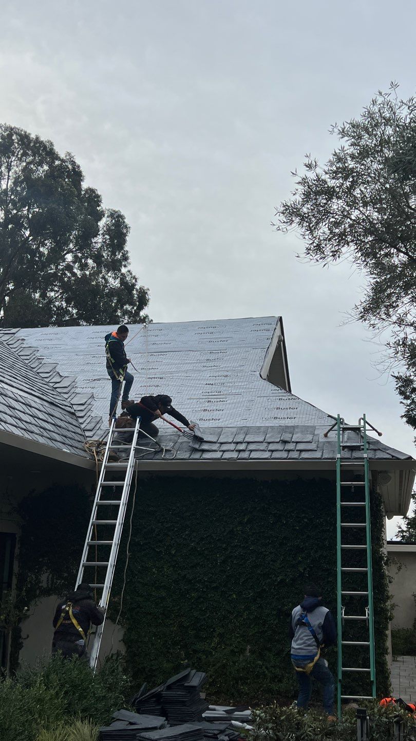Residential Roofing Installation using Slate by Acker Roofing