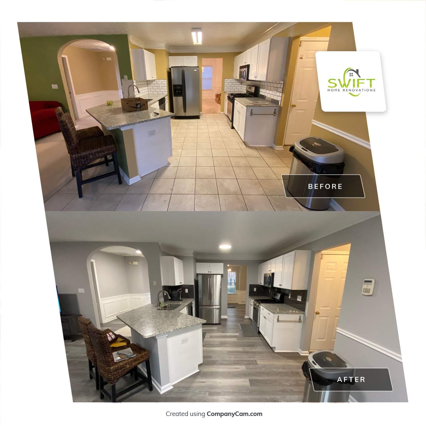 Comprehensive Interior Remodel and Modern Bathroom Renovation in Mableton by Swift Home Renovations