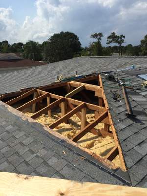 Structural Roof Repair to Correct Sagging and Install New Sheathing