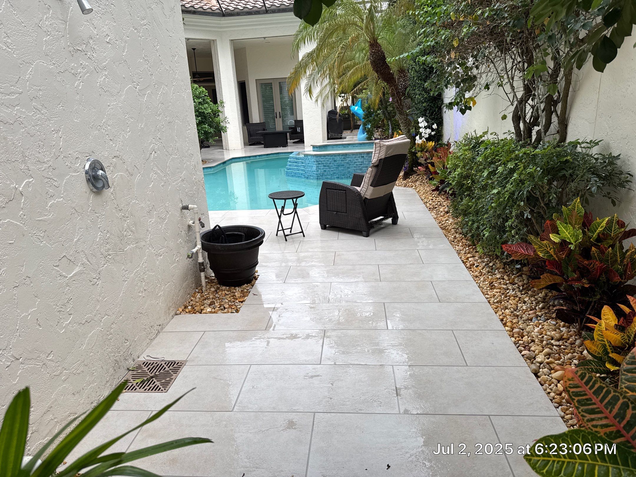 Pool Deck/Landscape/landscape lighting/pool coping/porcelain pavers/Pelican Marsh by Old Town Pavers Llc