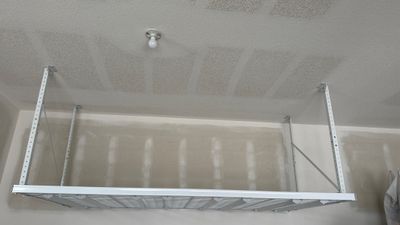 Kris K. upgraded their garage with overhead racks
