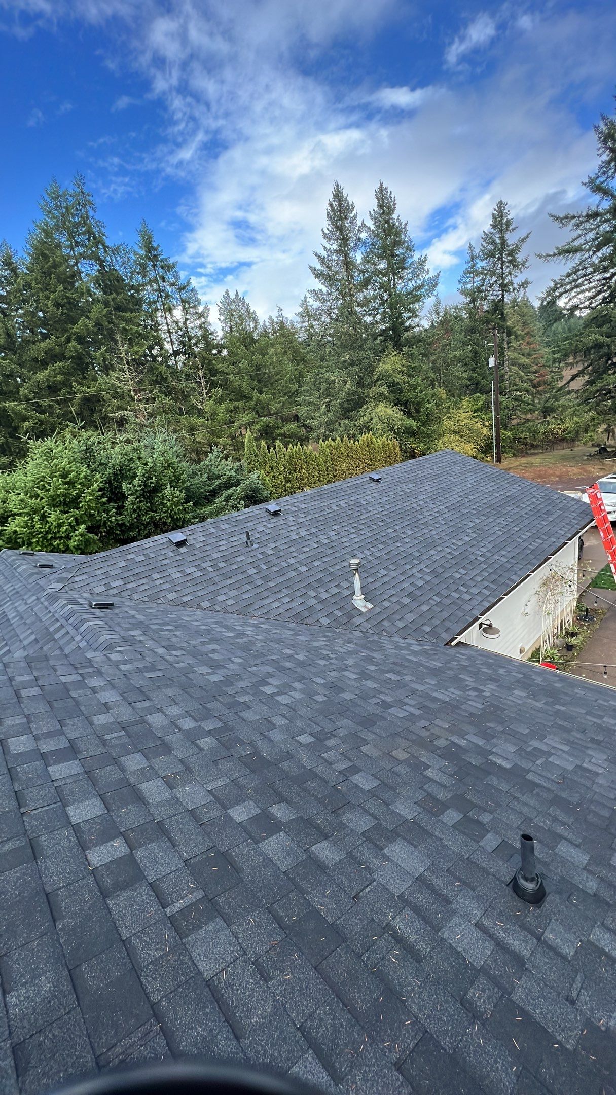Residential Roofing Installation using IKO Dynasty (Color: Granite Black) by Orezona Building & Roofing Company, Inc.