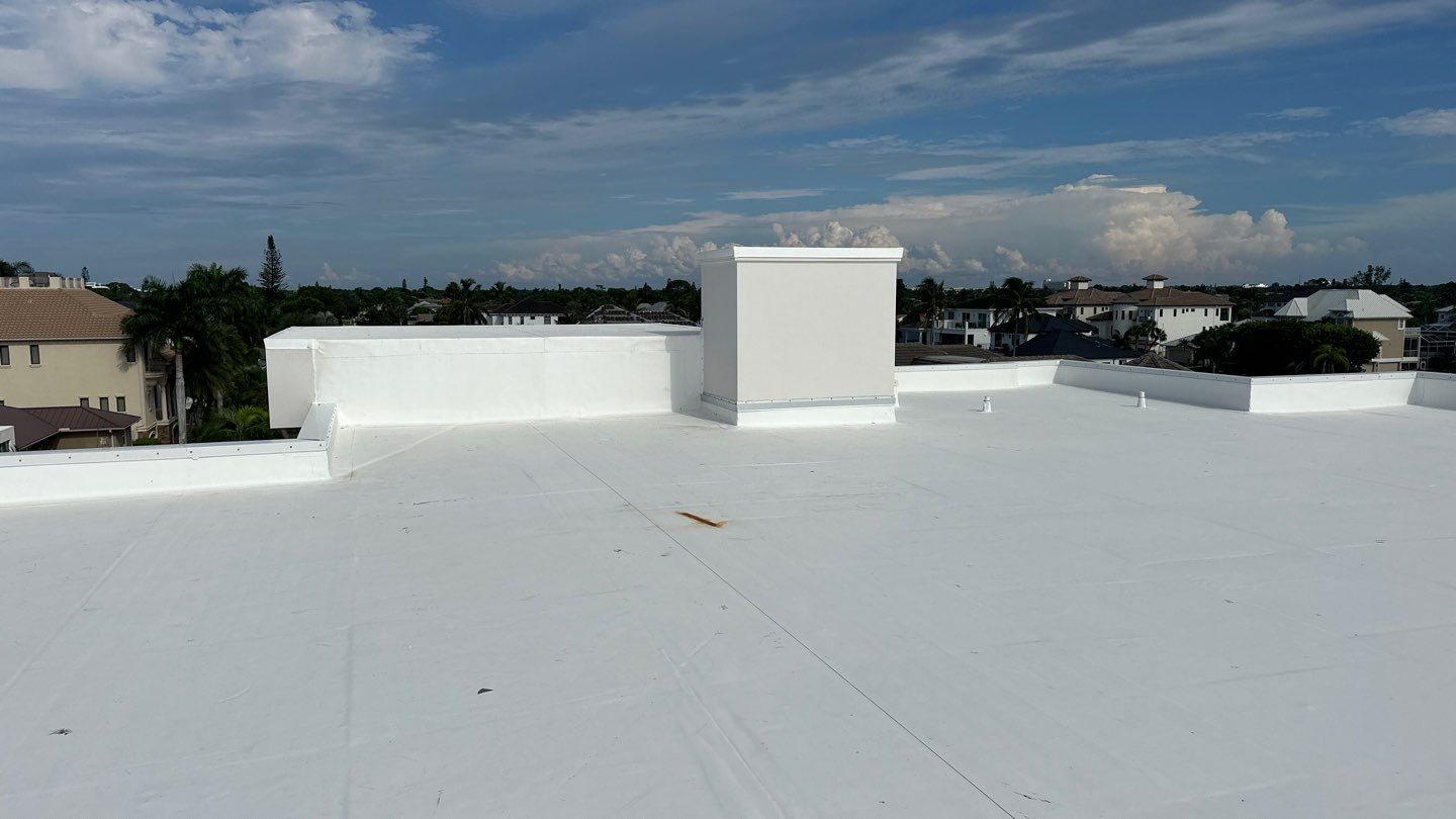 Residential Install of Flat TPO by International Roofing