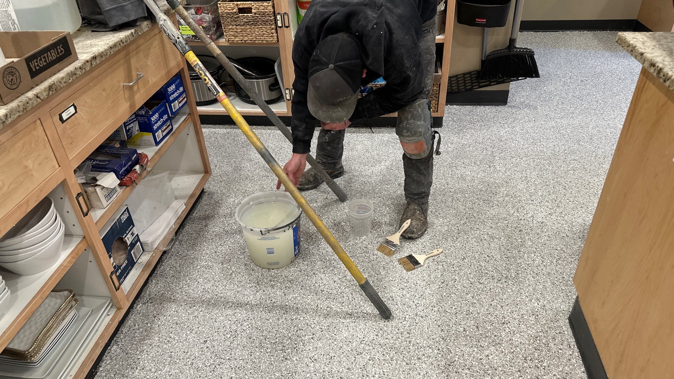 Commercial Kitchen Floor Transformation using Mt Everest by Croc Coatings, LLC