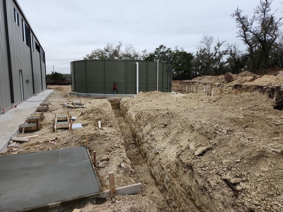 Commercial structure utilizing rainwater harvesting for all its water needs! by Hill Country Rain Water