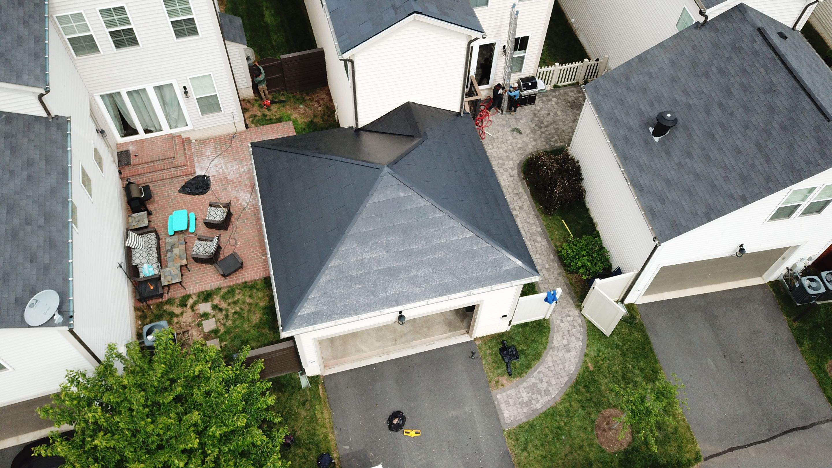 Tesla Solar Roof using Tesla Solar Roof V3 tiles by American Home Contractors
