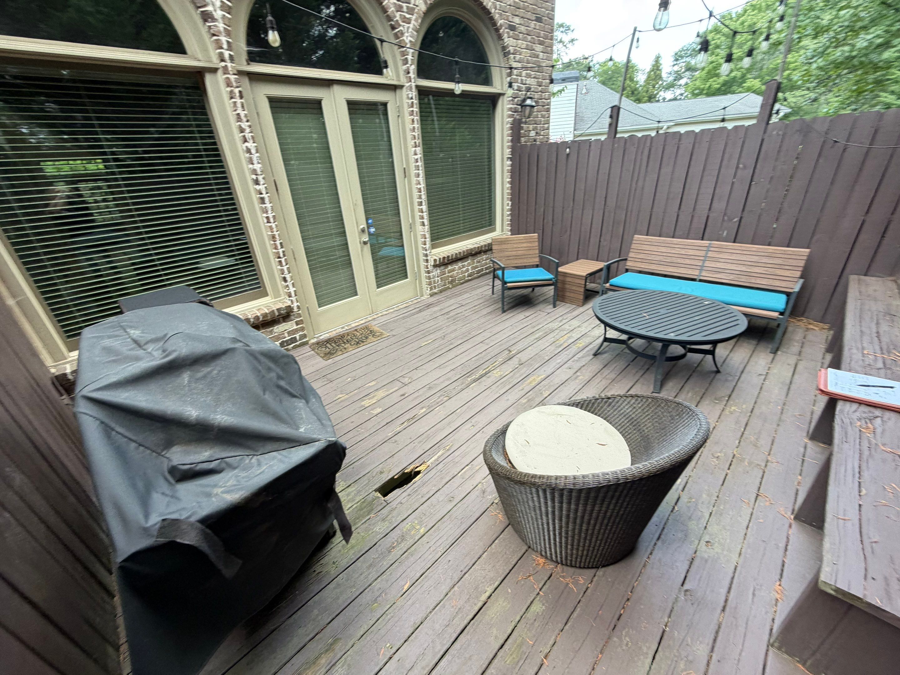 Decatur, GA Deck Resurface and Privacy Wall Build Using Pressure Treated Pine by Nelson Exteriors 