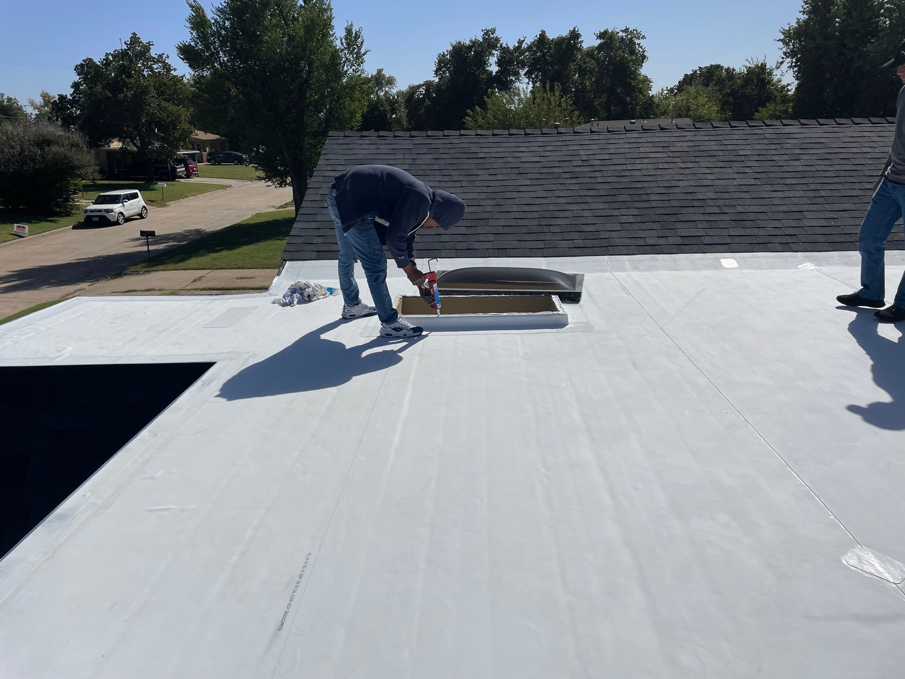 roof, skylight and vent replacement in Midwest City by McCann's Roofing and Construction
