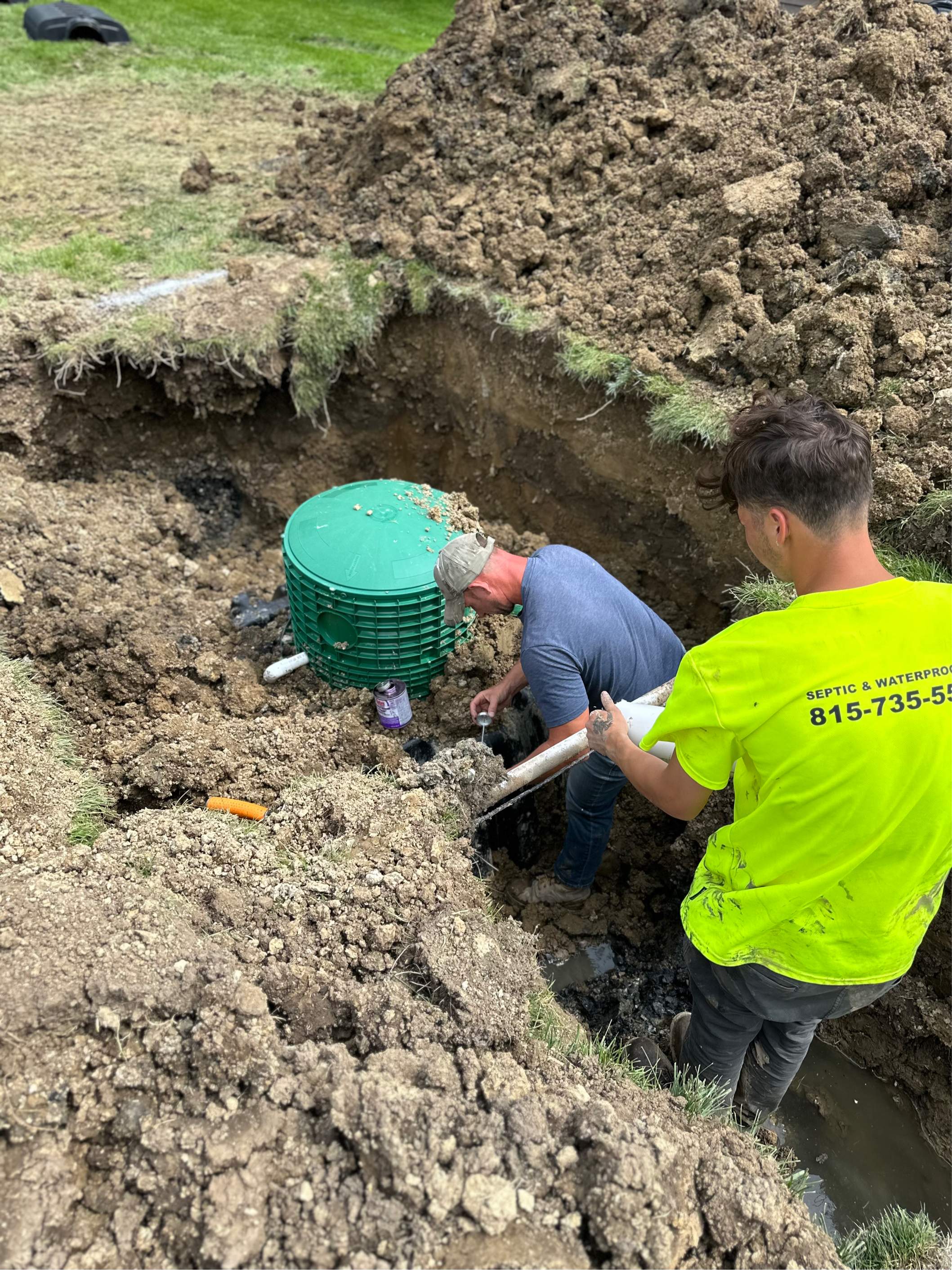 Septic System Installation with Aeration System and Chambers by Allied Water Services
