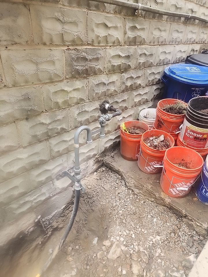 Replace failed gas line from gas connection at street to new meter by Sureway Comfort John Wilcox Plumbing Heating Cooling