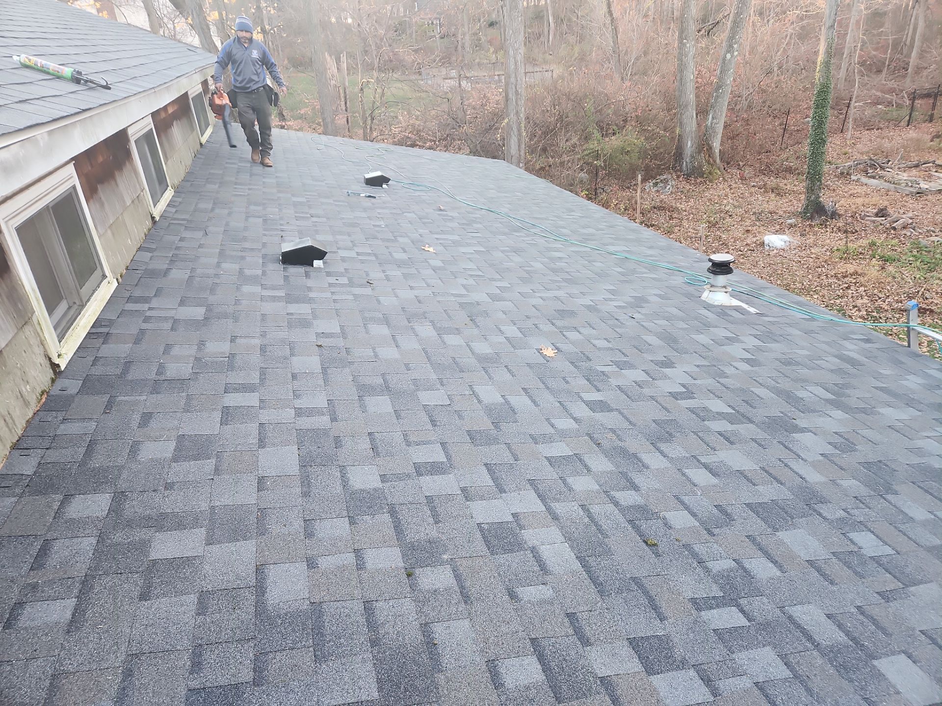 Residential Roofing Installation using Owens Corning TruDefinition Duration AR - Williamsburg Gray by A Plus Exterior