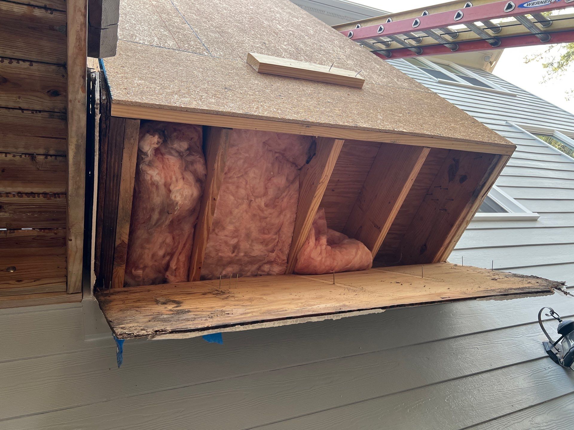 Chimney Siding Reconstruction and Full Exterior Painting in Marietta by Swift Home Renovations