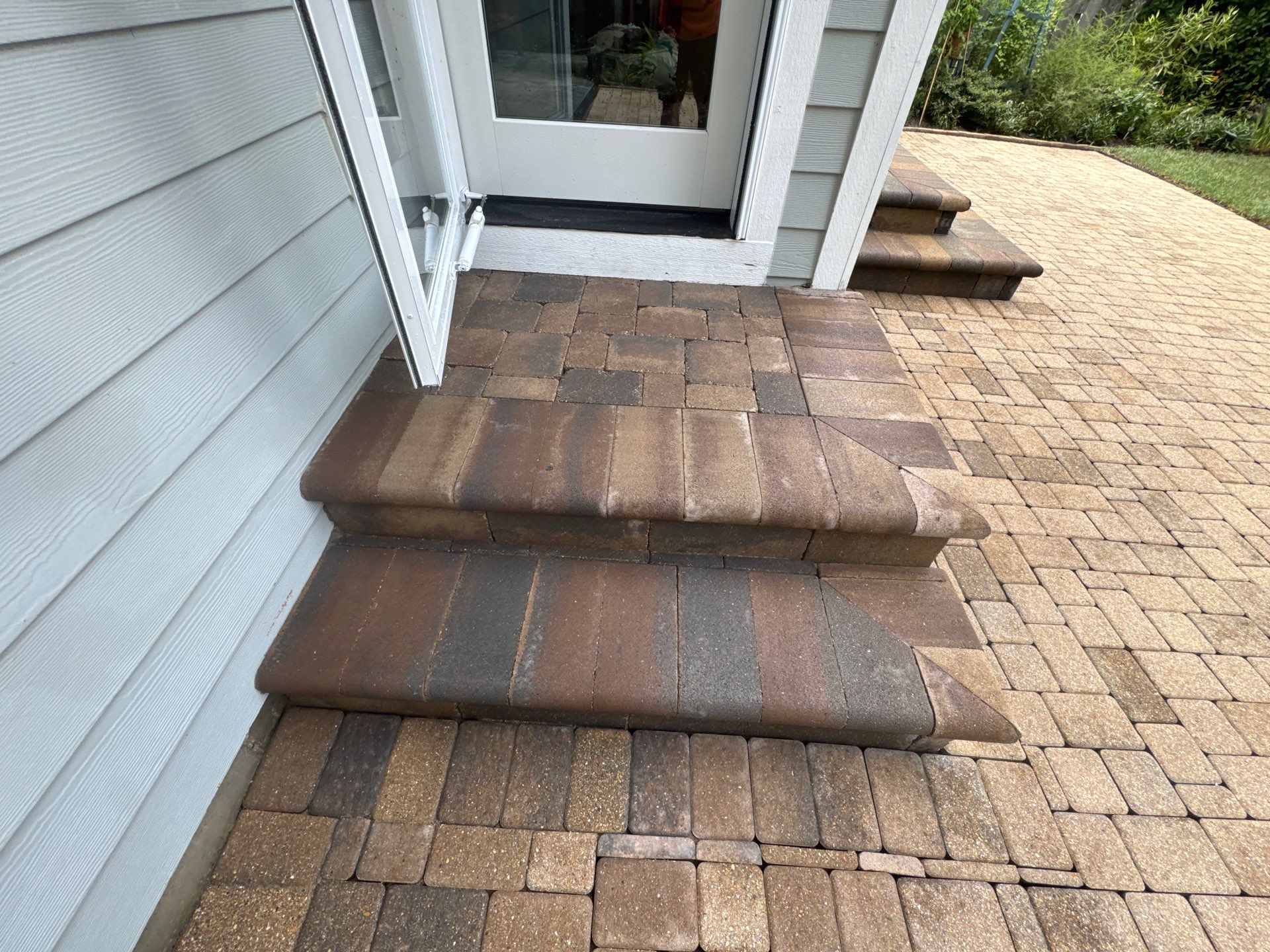 Highland Park, Brick paver cleaning sanding and sealing   by Northern Power Washing LLC.