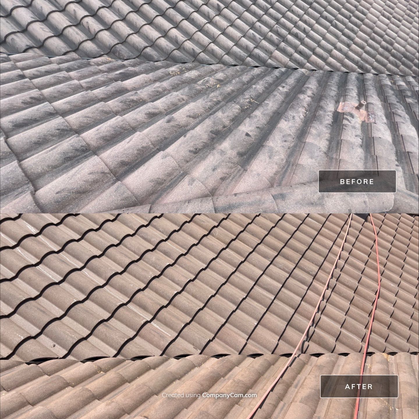 Tile Roof Washing Project in Garden Ridge by Bright Choice