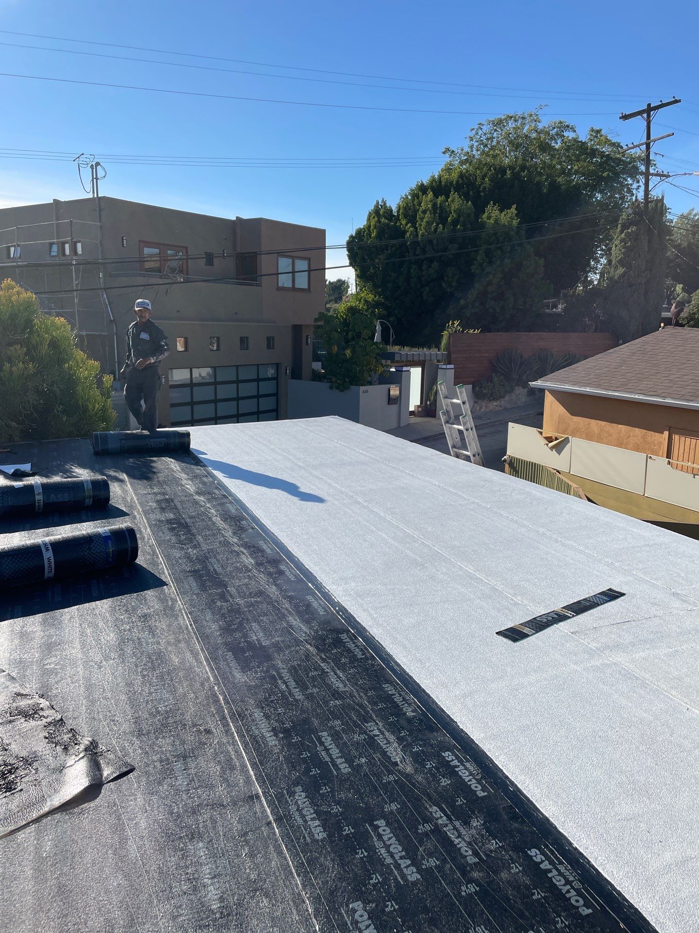 Residential reroofing project in Eagle Rock by Hull Brothers Roofing