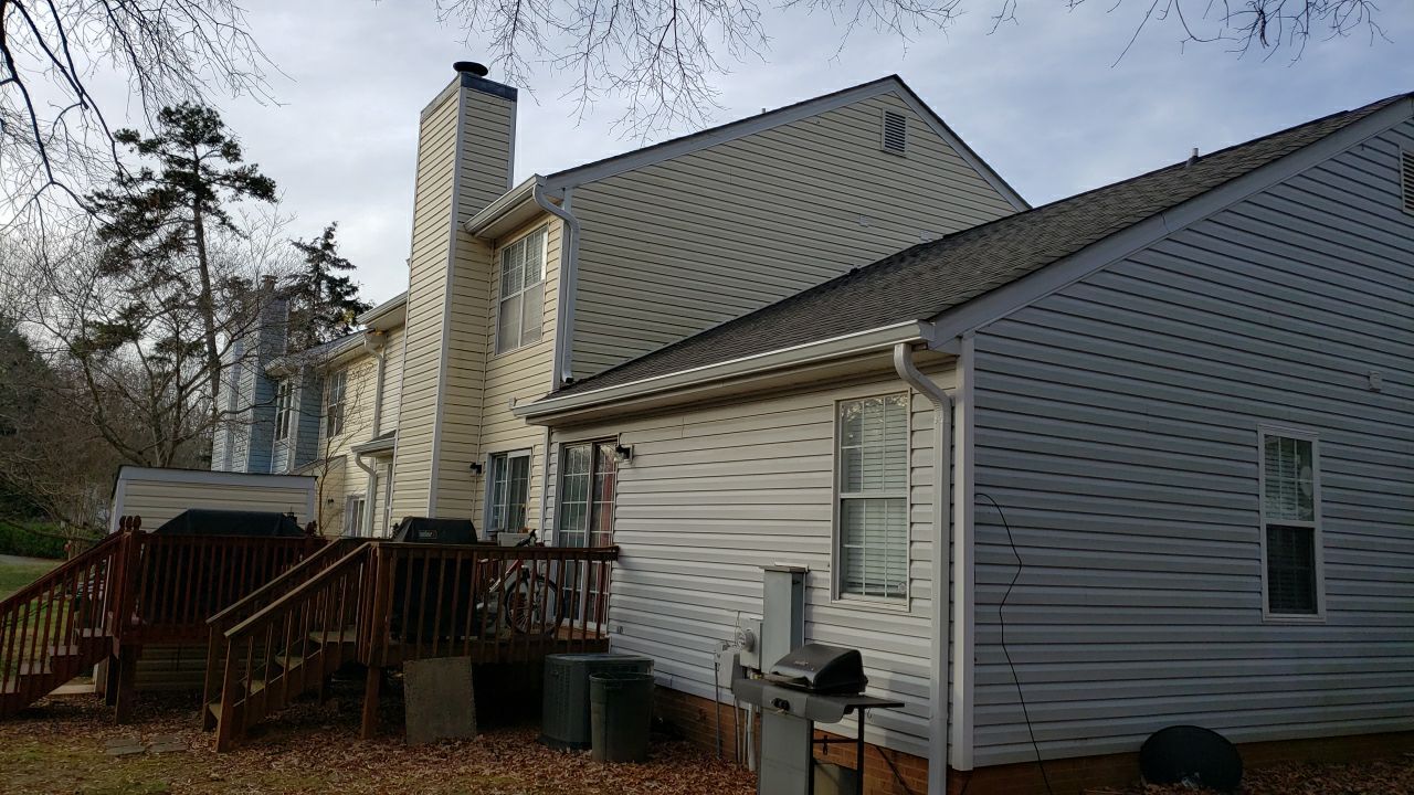 Gutter Cleaning using water by Power Wash Masters LLC