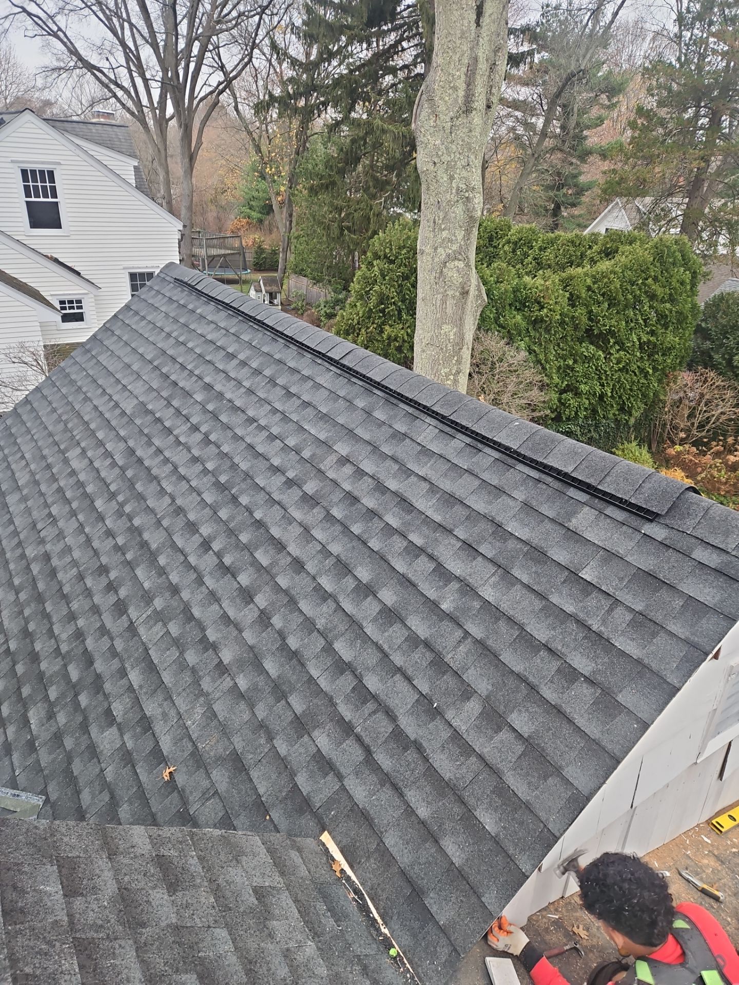 Darien, CT Asphalt, Copper Roof & Half Round Gutters  by Rinaldi Brothers