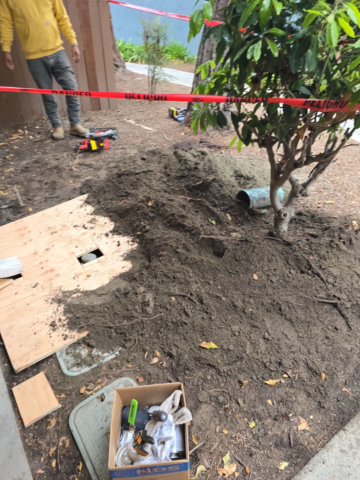 Installation of New Underground Piping by Us Plumbing 