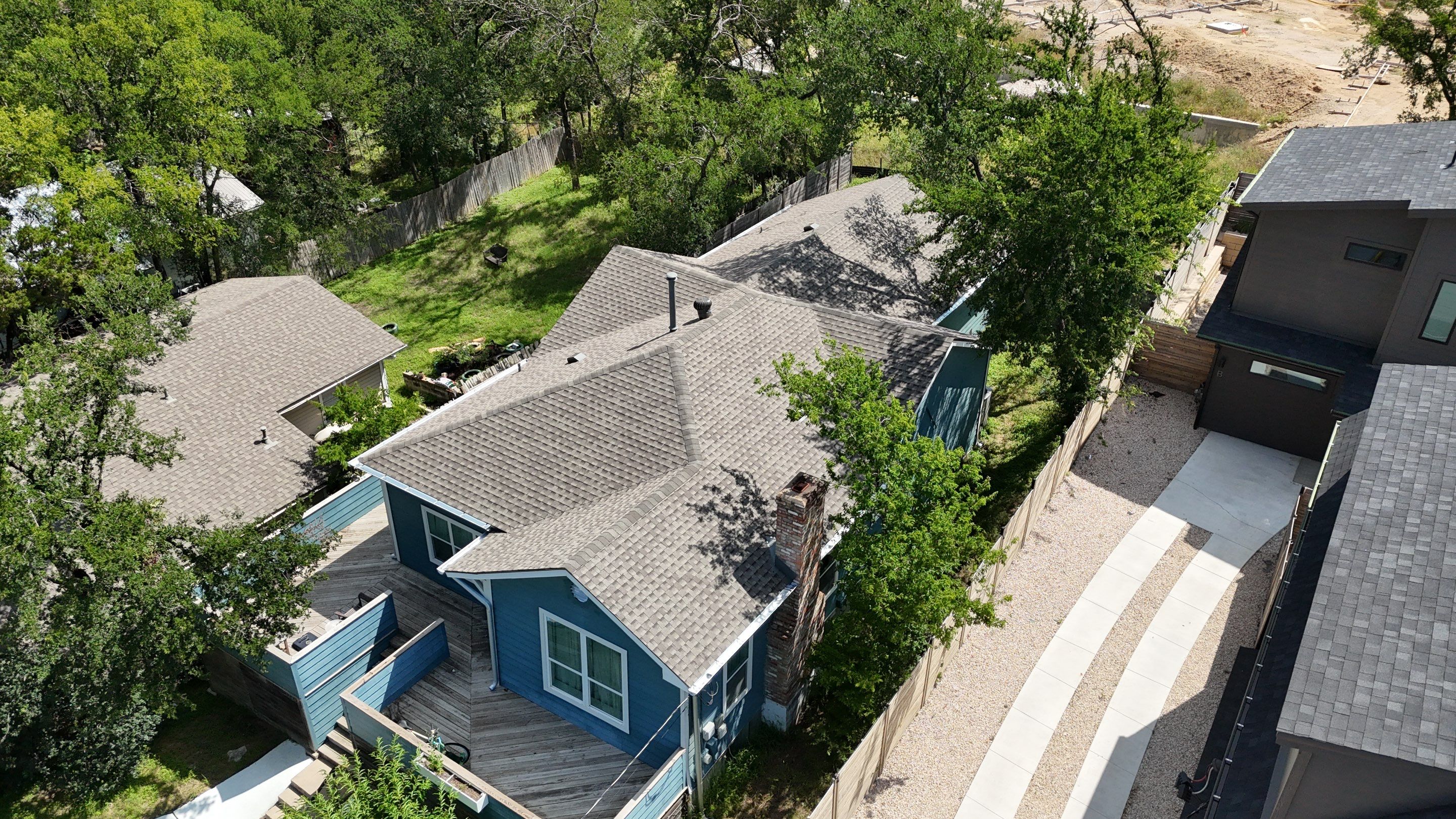 Residential Roof Replacement using GAF - HDZ - Weathered Wood by Action Exteriors Austin