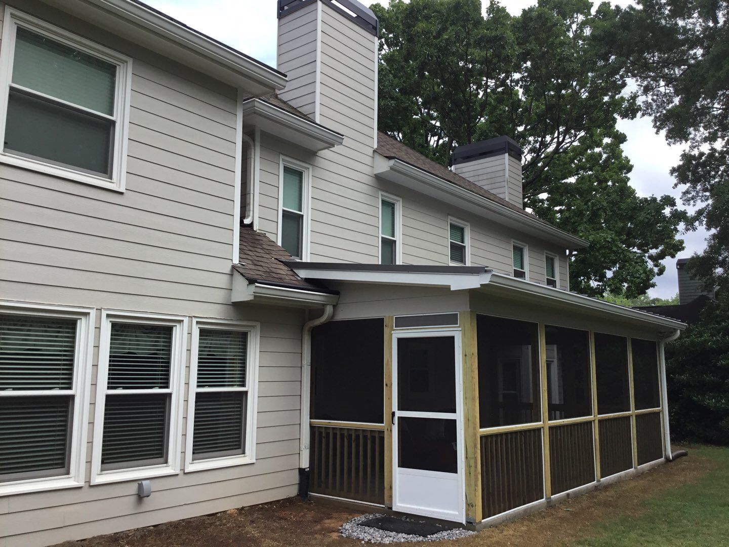 Custom Screened Porch With Tongue and Groove Ceiling in Alpharetta by Swift Home Renovations