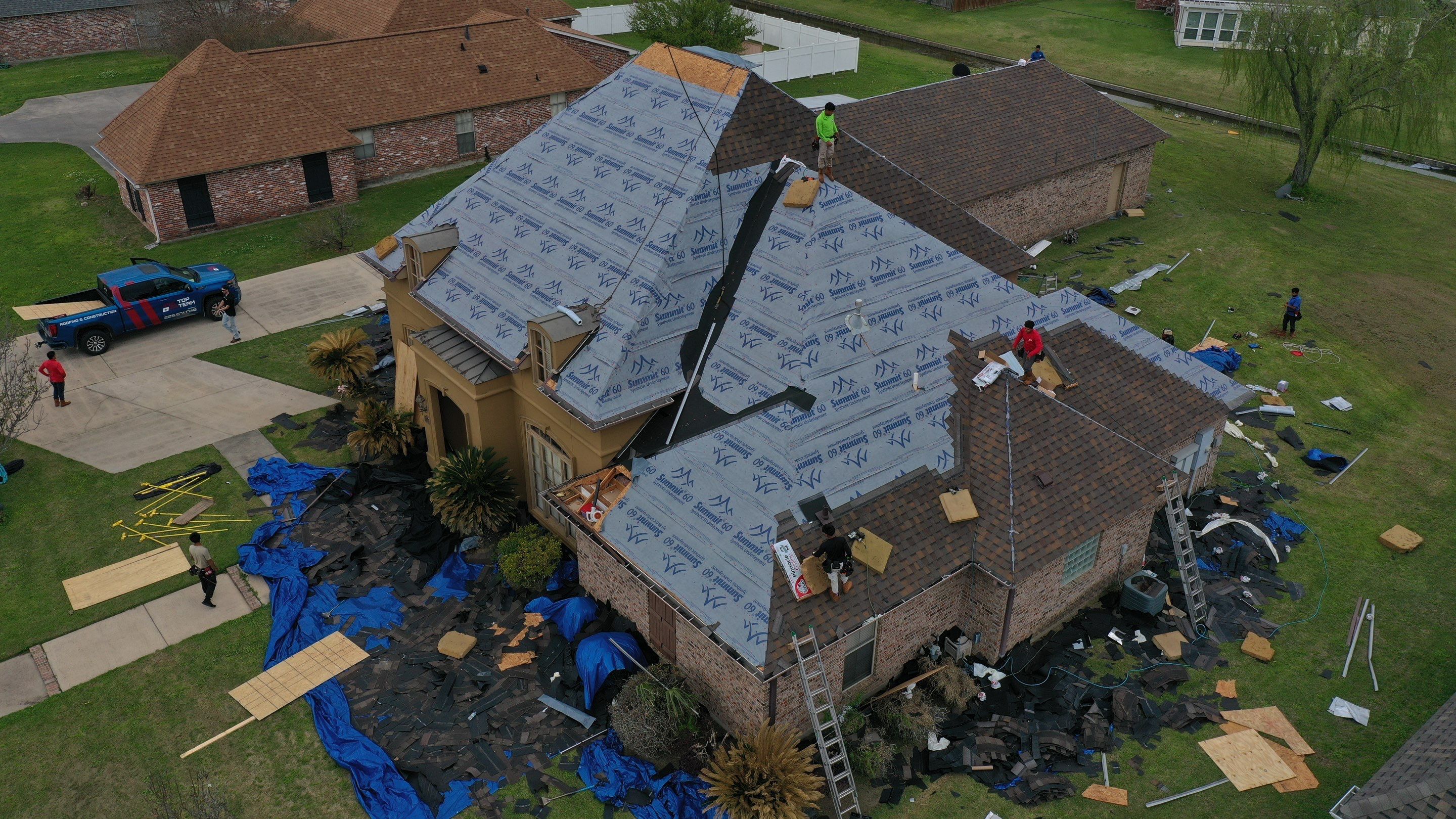Residential Roofing Installation using Atlas Pinnacle Pristine Copper Canyon by Top Team Construction